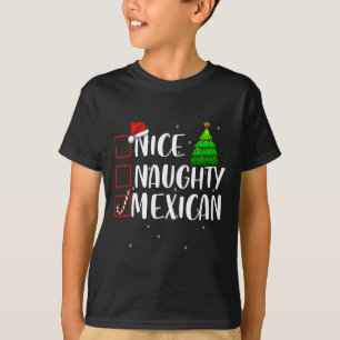 Nice Naughty Mexican Christmas Matching Top 