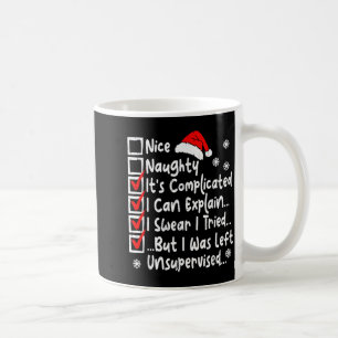 Nice Naughty Multi Checklist Funny Christmas List  Coffee Mug