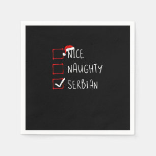 Nice Naughty Serbian Christmas Heritage Napkin