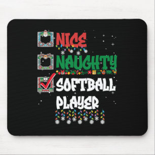 Nice Naughty Softll Player Christmas List Funny Mouse Pad