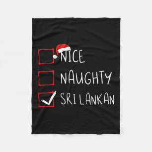 Nice Naughty Sri Lankan Christmas Sri Lanka Herita Fleece Blanket