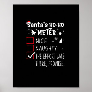 Nice Naughty The Was There Promise Christmas  Poster