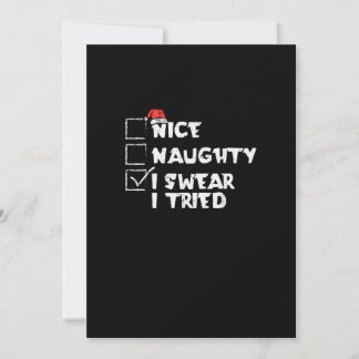 Nice Naughty Tried My Best Holiday Humor