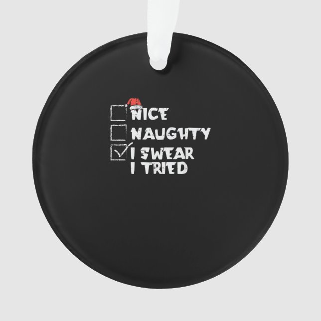 Nice Naughty Tried My Best Holiday Humor (devant)