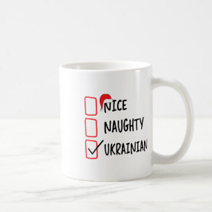Nice Naughty Ukrainian - Funny Christmas List Paja Coffee Mug