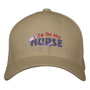 Nice Nurse Embroidered Hat