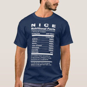 Nice Nutritional Facts Ingredients Christmas T-Shirt