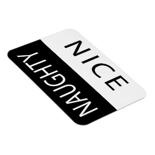 Nice or Naughty Funny Flipable Magnet
