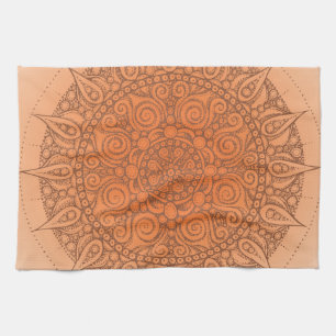Nice Oriental Orange Design Kitchen Towel