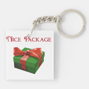 Nice Package Christmas Present Keychain