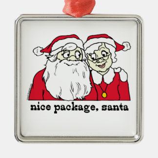 Nice Package Santa Claus Metal Ornament