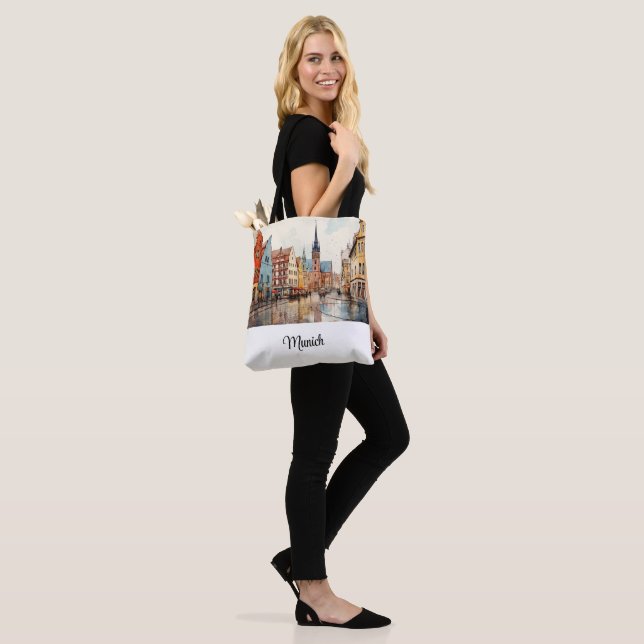 Nice painted Munich Tote Bag (On Model)