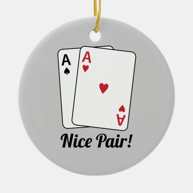 Nice Pair Ceramic Ornament (Front)