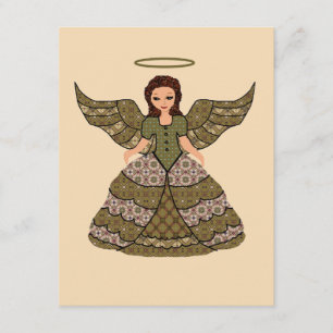 Nice Patchwork Angel Invitation
