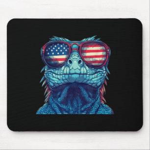 Nice Patriotic Reptile Costume For Lizard And 4th  Mouse Pad