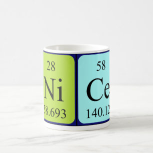 Nice periodic table name mug