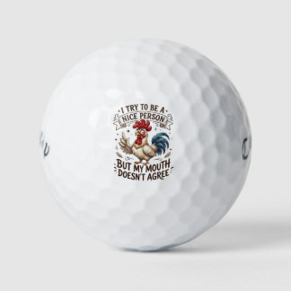 Nice Person Golf Balls - Custom Humour Callaway Gi