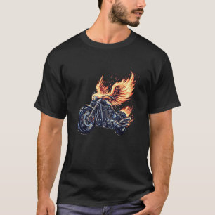 Nice Phoenix Motorcycle Bird Graphic T-Shirt