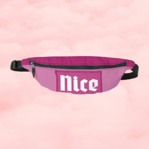 Nice Pink Box Typography Fanny Pack