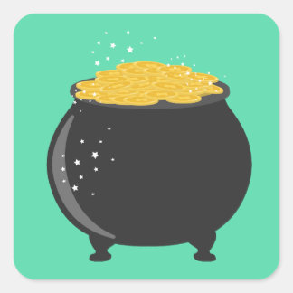 Nice Pot of Gold Square Sticker