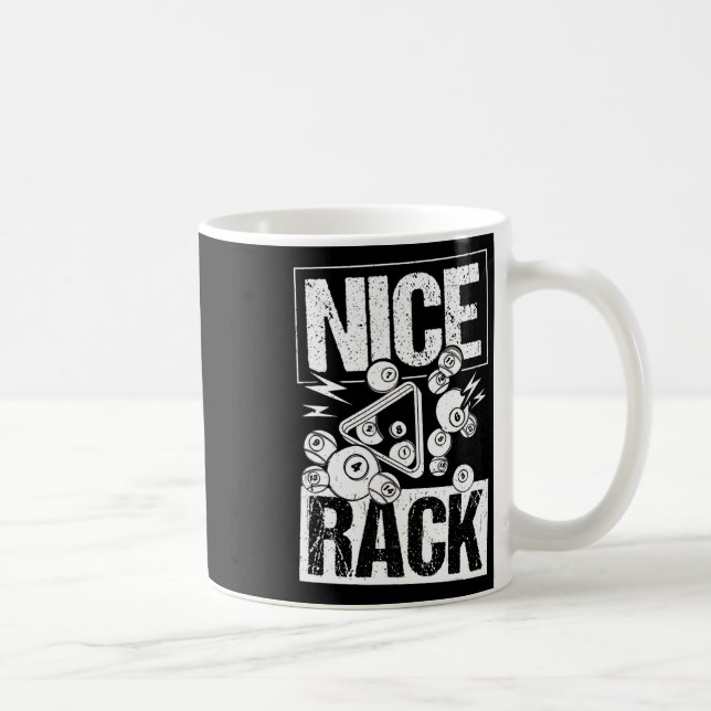 Nice Rack Billiards Pool Player 1  Coffee Mug (Right)