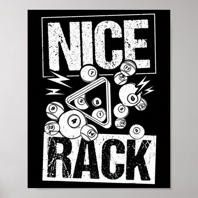 Nice Rack Billiards Pool Player 1  Poster (Front)