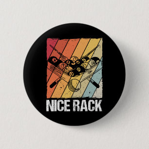 Nice Rack Billiards Pool Player 2 Inch Round Button