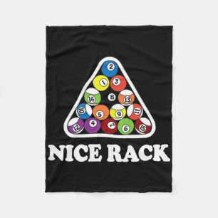 Nice Rack Billiards Pool T Shirt  Fleece Blanket