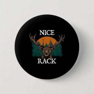 Nice Rack Deer Hunting Elk Hunter Animal Stalking 2 Inch Round Button