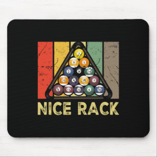 Nice Rack Funny Billiards Player Vintage Pool Bill Mouse Pad
