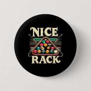 Nice Rack Pool Billiard Player Billiards Cue Sport 2 Inch Round Button