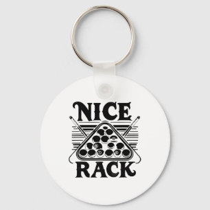 Nice Rack Pool Billiard Player Billiards Cue Sport Keychain
