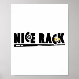 Nice Rack Pool Billiards Player Funny 1  Poster