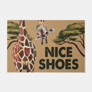 Nice Shoes Mat, Funny Giraffe Saying Welcome Doormat