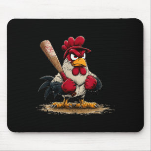 Nice Srt Rooster Look For Baseball And Bat Lovers  Mouse Pad