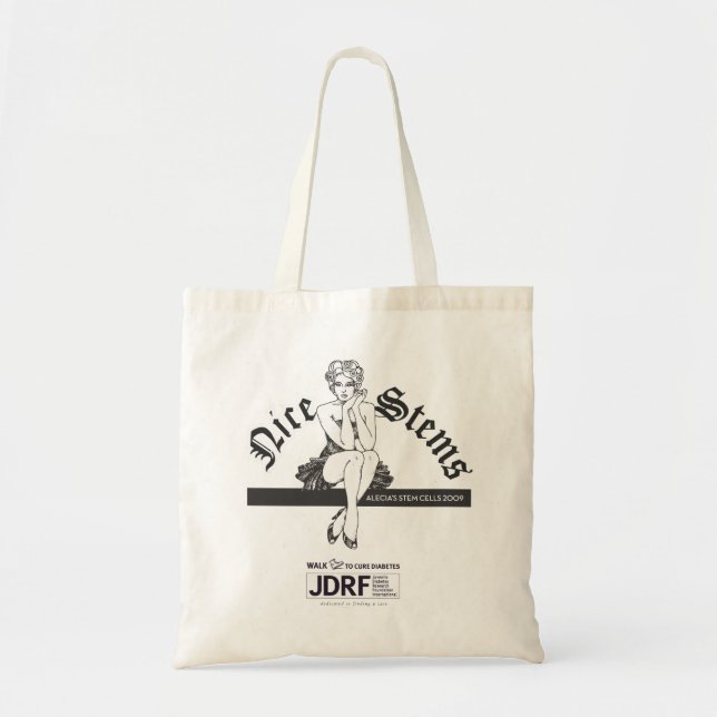 "Nice Stems" Budget Tote Bag (Front)