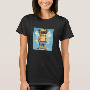 Nice Sunglasses and Casual Swimming Trunks Teddy B T-Shirt