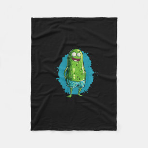 Nice Swimming Pickle In Trunks For Pool And Vacati Fleece Blanket