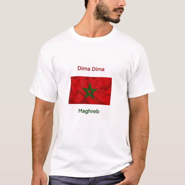 Nice t-shirt with text on it Dima Dima maghreb” (Front)