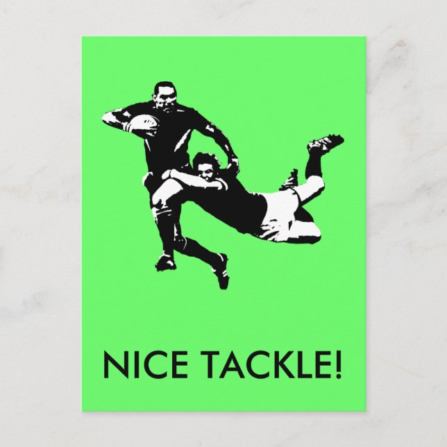 Nice tackle,Rugby Postcard (Front)
