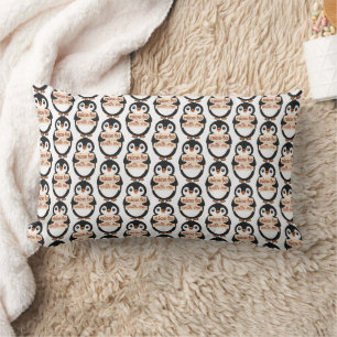 Nice to meet with me - Penguin Sign Lumbar Pillow