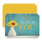 Nice To Meet You Sunflower Turquoise Golden Yellow