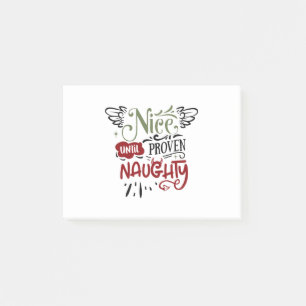 Nice until proven naughty post-it notes