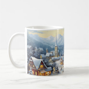 Nice village on a Christmas day Coffee Mug