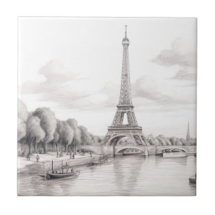 Nice Vintage Paris France Tile