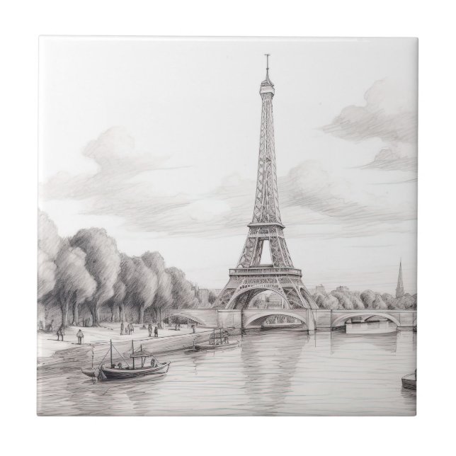 Nice Vintage Paris France Tile (Front)