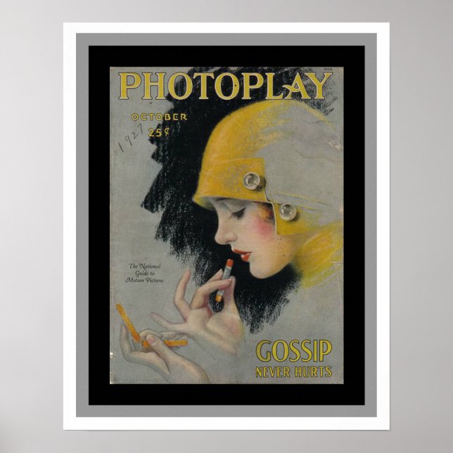 Nice Vintage Photoplay Magazine Poster de couvertu (Devant)