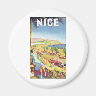 NICE Vintage Travel Poster Magnet