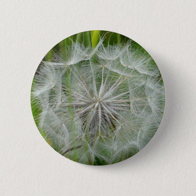 Nice white flower 2 inch round button (Front)