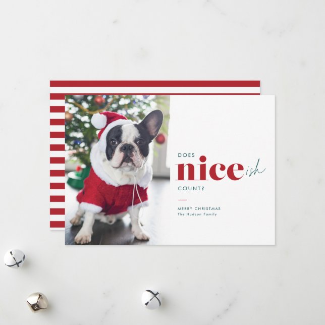 Niceish Funny Dog Christmas Cards (Front/Back In Situ)